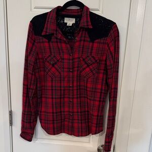 Denim & Supply Ralph Lauren Red and Black Plaid Shirt